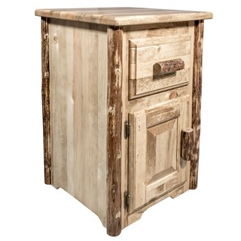 Glacier End Table w/ Drawer & Left Hinged Door