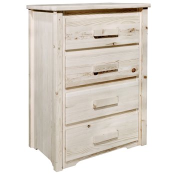 Homestead 4 Drawer Chest of Drawers - Clear Lacquer Finish