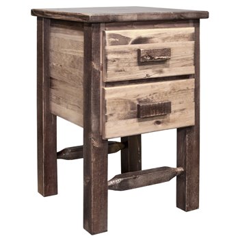 Homestead Nightstand w/ 2 Drawers - Stain & Clear Lacquer Finish