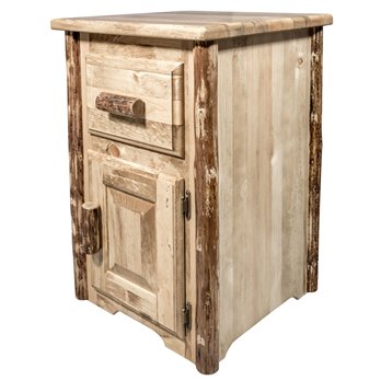 Glacier End Table w/ Drawer & Right Hinged Door