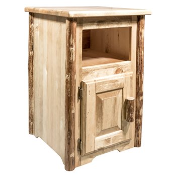 Glacier End Table w/ Left Hinged Door