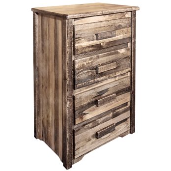 Homestead 4 Drawer Chest of Drawers - Stain & Clear Lacquer Finish