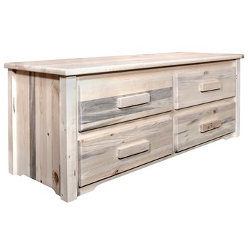 Homestead 4 Drawer Sitting Chest - Clear Lacquer Finish
