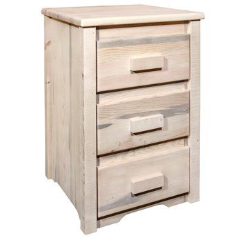 Homestead Nightstand w/ 3 Drawers - Clear Lacquer Finish