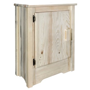 Homestead Left Hinged Accent Cabinet - Clear Lacquer Finish