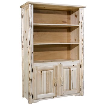 Montana Bookcase with Storage - Clear Lacquer Finish