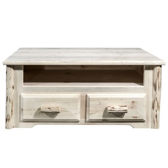 Montana Coffee Table w/ 2 Drawers - Clear Lacquer Finish