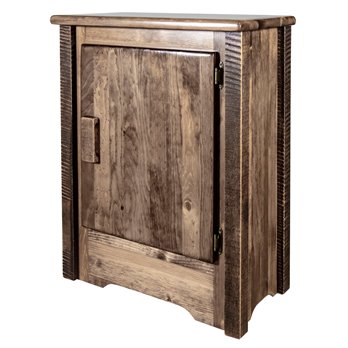 Homestead Right Hinged Accent Cabinet - Stain & Clear Lacquer Finish