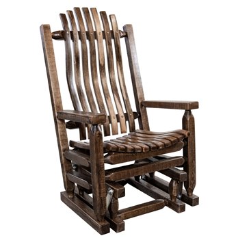 Homestead Glider Rocker - Stain & Clear Lacquer Finish