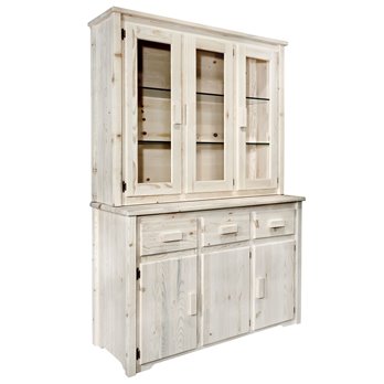 Homestead China Hutch - Clear Lacquer Finish