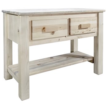 Homestead Console Table w/ 2 Drawers - Clear Lacquer Finish