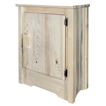 Homestead Right Hinged Accent Cabinet - Clear Lacquer Finish