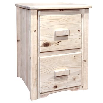 Homestead 2 Drawer File Cabinet - Clear Lacquer Finish