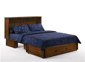 Daisy Murphy Cabinet Bed in Black Walnut finish with Queen mattress