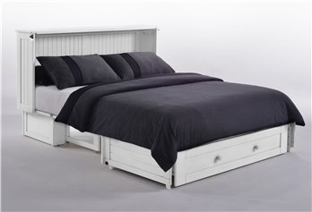 Daisy Murphy Cabinet Bed in White finish with Queen mattress