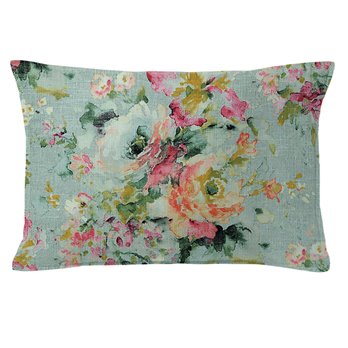 Athena Linen Eggshell Decorative Pillow - Size 14"x20" Rectangle