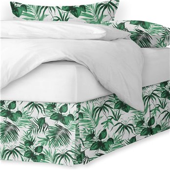 Baybridge Green Palm Platform Bed Skirt - Size Twin 15" Drop