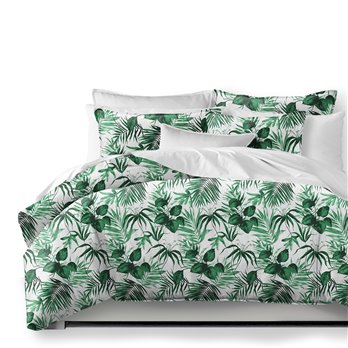 Baybridge Green Palm Duvet Cover and Pillow Sham(s) Set - Size Twin