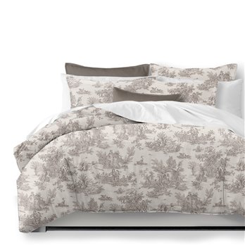 Bouclair Beige Duvet Cover and Pillow Sham(s) Set - Size Queen