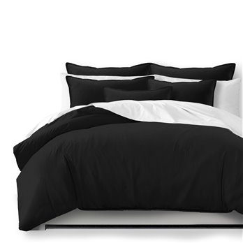 Braxton Black Duvet Cover and Pillow Sham(s) Set - Size Twin