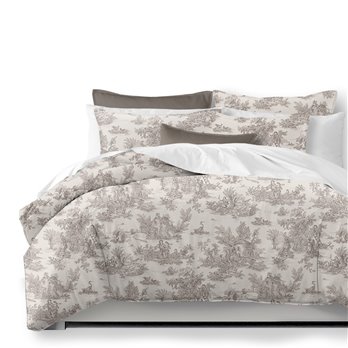Bouclair Beige Coverlet and Pillow Sham(s) Set - Size Queen