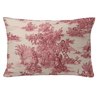 Bouclair Red Decorative Pillow - Size 14"x20" Rectangle