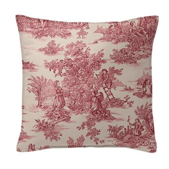 Bouclair Red Decorative Pillow - Size 24" Square
