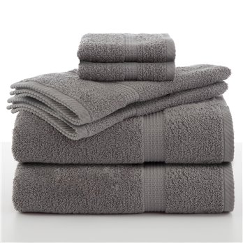 Utica® Essentials 6-Piece Monument Grey Bath Towel Set