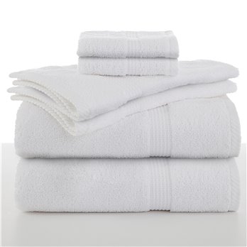 Utica® Essentials 6-Piece Optical White Bath Towel Set