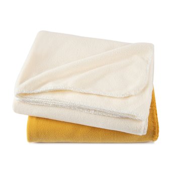 Martex 2-Pack Ivory and Gold Throw Set