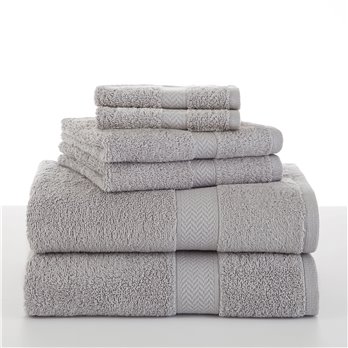 Martex® Ringspun 6 Piece Silver Bath Towel Set
