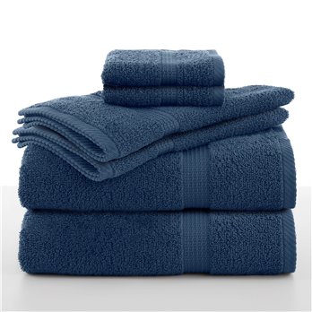 Utica® Essentials 6-Piece Blue Bath Towel Set