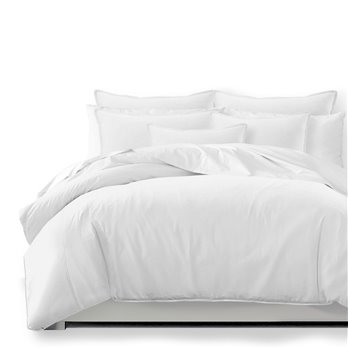 Braxton White Duvet Cover and Pillow Sham(s) Set - Size Full