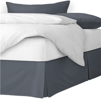 Braxton Gray Platform Bed Skirt - Size Full 18" Drop