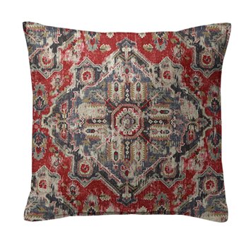 Charvelle Red/Blue Decorative Pillow - Size 20" Square