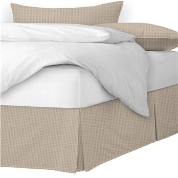 Classic Waffle Natural Platform Bed Skirt - Size Full 15" Drop