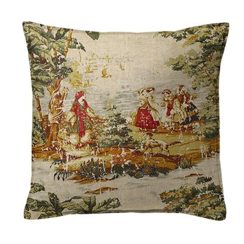 Countryside Red Decorative Pillow - Size 20" Square
