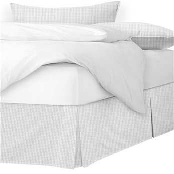 Classic Waffle White Platform Bed Skirt - Size Full 15" Drop