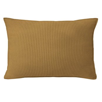 Classic Waffle Mustard Decorative Pillow - Size 14"x20" Rectangle
