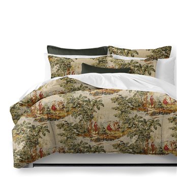 Countryside Red Duvet Cover and Pillow Sham(s) Set - Size Twin