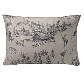 Cross Country Natural Decorative Pillow - Size 14"x20" Rectangle