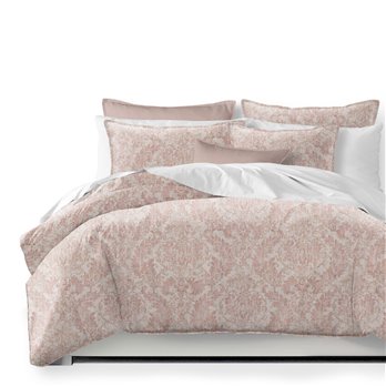Damaskus Linen Blush Duvet Cover and Pillow Sham(s) Set - Size Twin