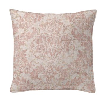 Damaskus Linen Blush Decorative Pillow - Size 20" Square