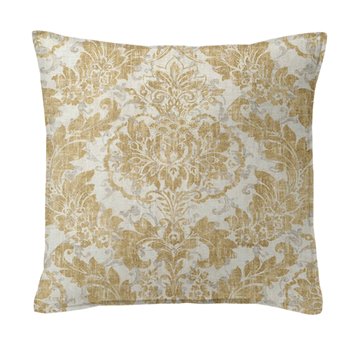 Damaskus Linen Gold Decorative Pillow - Size 20" Square