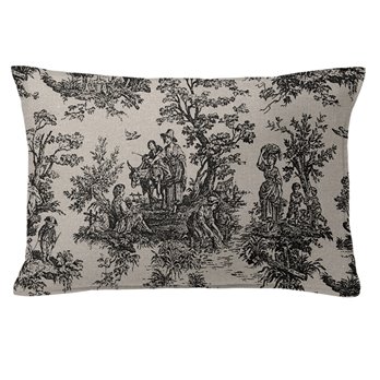 Ember Natural/Black Decorative Pillow - Size 14"x20" Rectangle