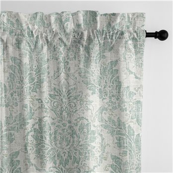 Damaskus Linen Mist Pole Top Drapery Panel - Pair - Size 50"x84"