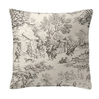Maison Toile Sepia Decorative Pillow - Size 24" Square