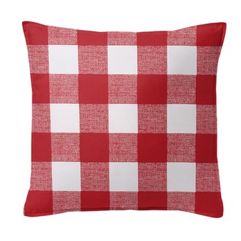 Lumberjack Check Red/White Decorative Pillow - Size 20" Square