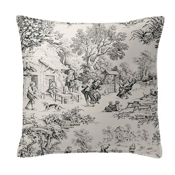 Maison Toile Black Decorative Pillow - Size 20" Square