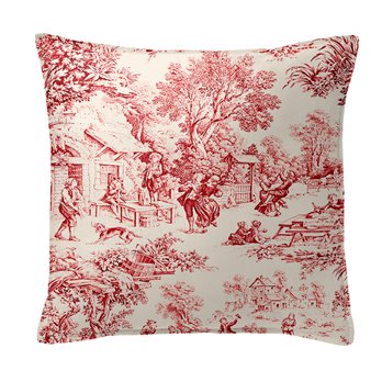 Maison Toile Red Decorative Pillow - Size 20" Square
